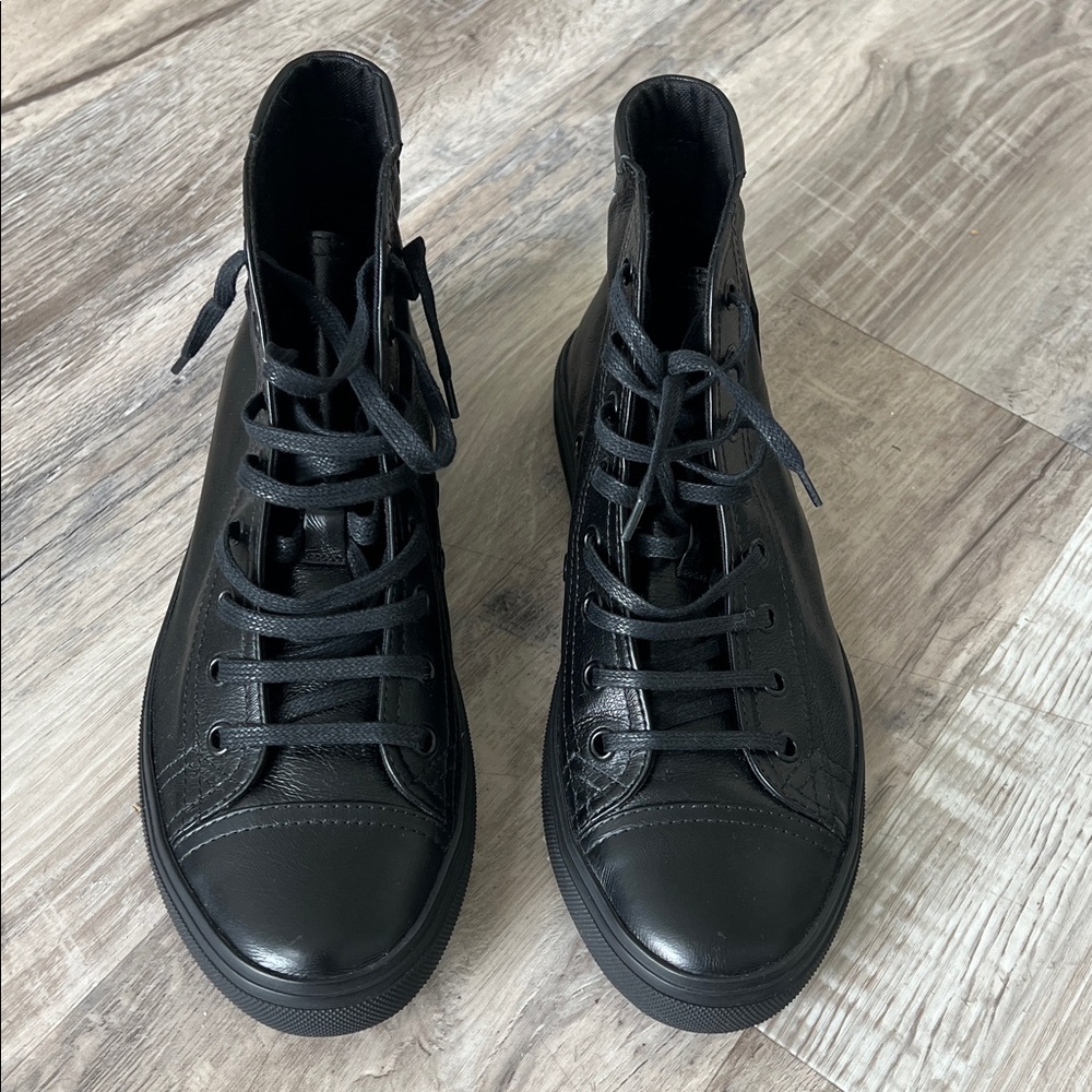 New Saint Laurent Bedford High-Tops Black Sneakers size 39 US 9 - Picture 16 of 17